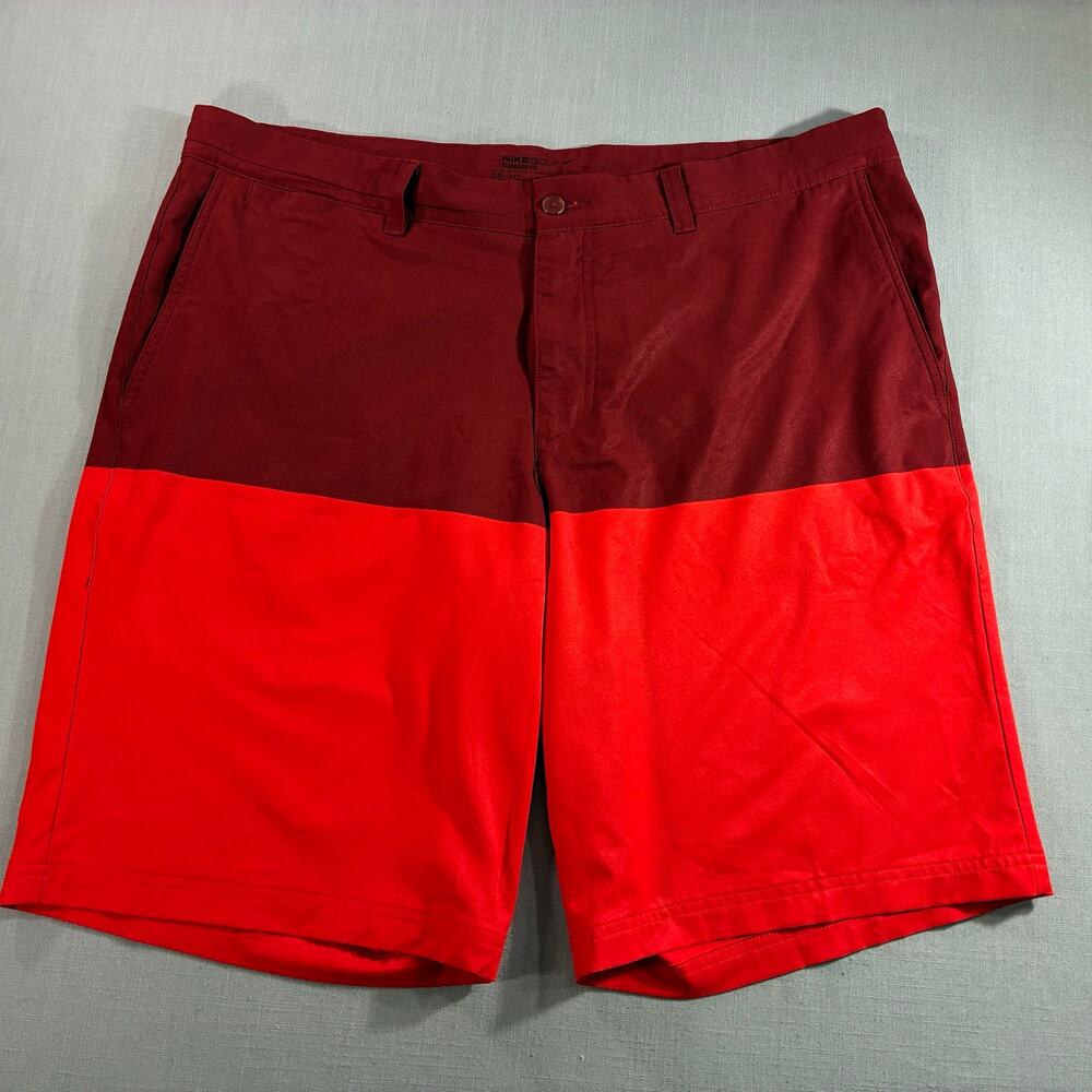 Nike Golf Dri-FIT Golf Shorts Men's 38 Red Standard Fit Performance Stretch